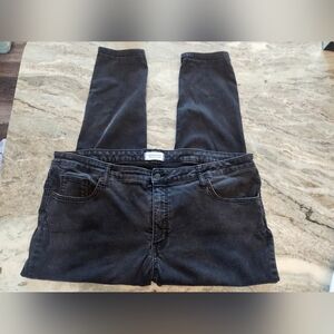Crown & Ivy 22W Black Skinny Jeans Plus Size Stretch Denim